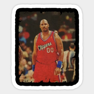 The Late Big Fella 'Kevin Duckworth' in A Rare Clippers Shot Sticker